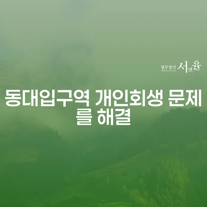 동대입구역 개인회생 문제를 해결