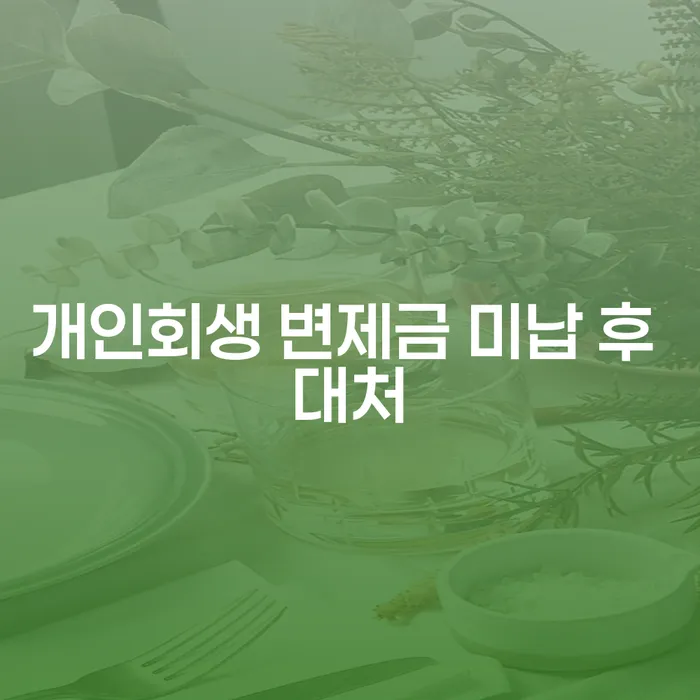 개인회생 변제금 미납 후 어떻게 대처해야 할까요?