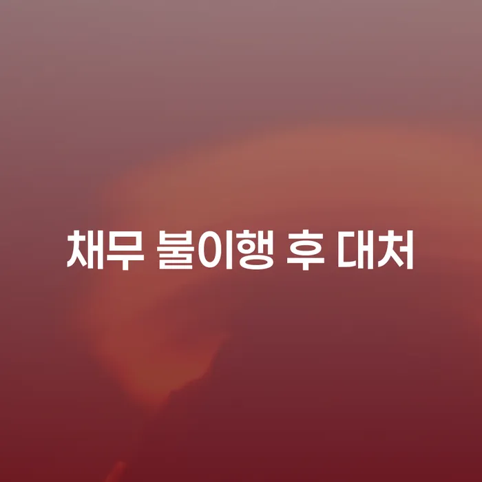 채무 불이행 후 대처, 어떻게 해야 할까요?